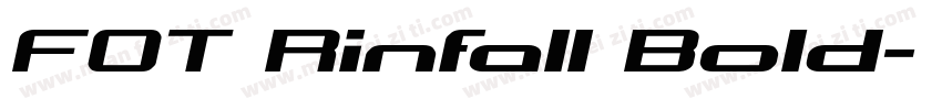 FOT Rinfall Bold字体转换